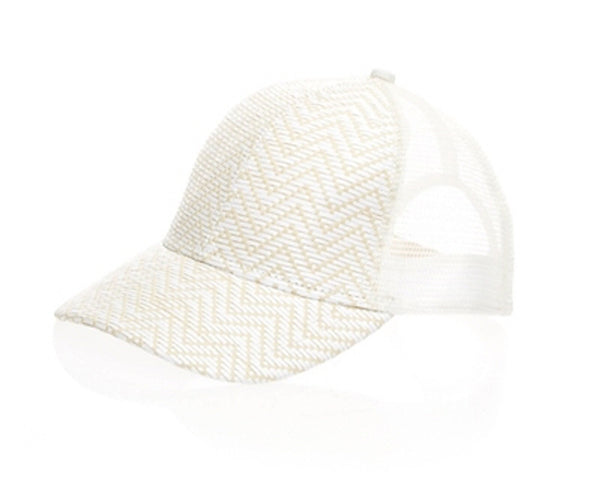 A693-ZIGZAG STRAW TRUCKER CAP