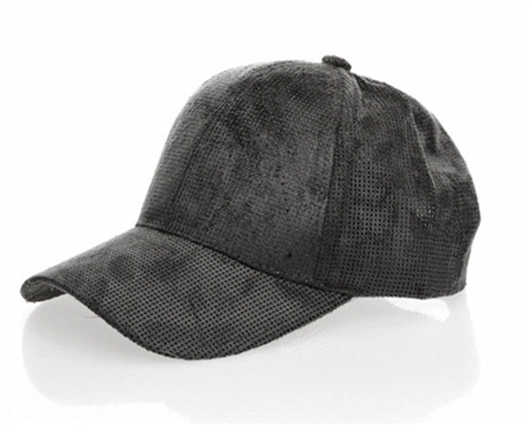 A221-VEGAN SUEDE BASEBALL CAP