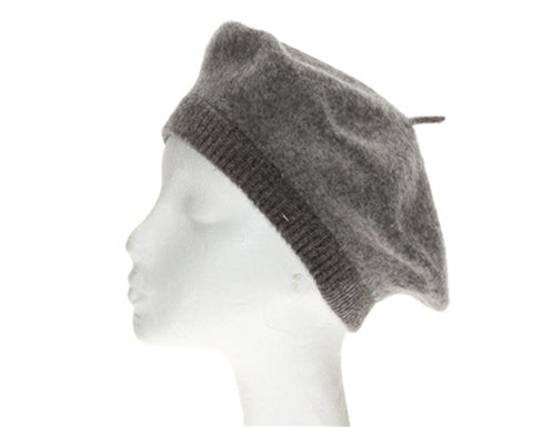 A202-WOOL BERET W/ KNIT CUFF