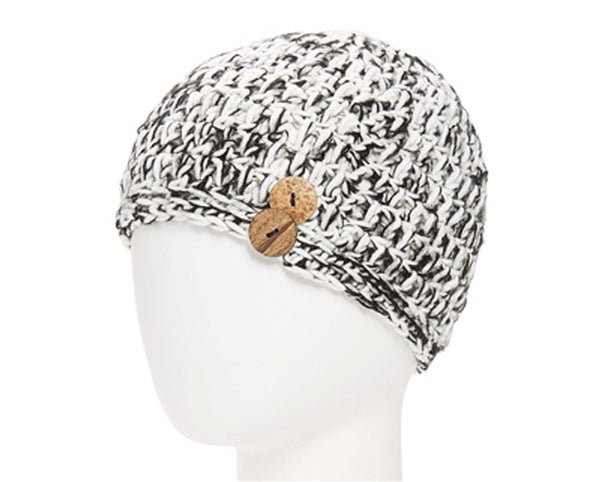 A046-MESSY BUN HAT - TWEED + BUTTONS