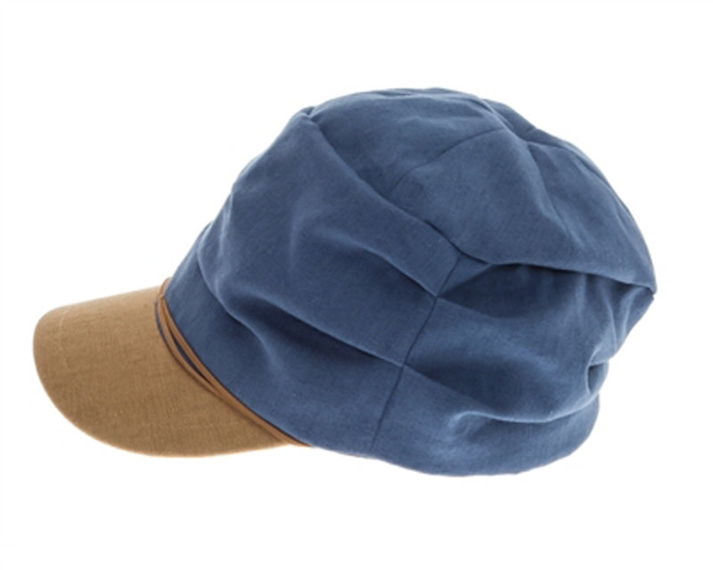 A217-PLEATED FABRIC FASHION CAP