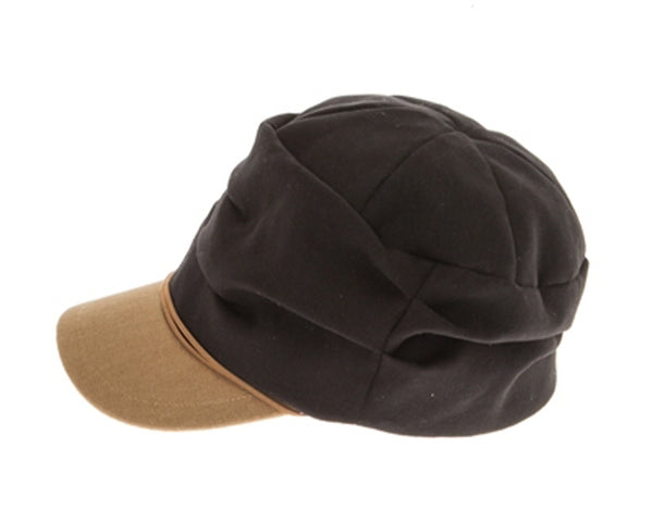 A217-PLEATED FABRIC FASHION CAP