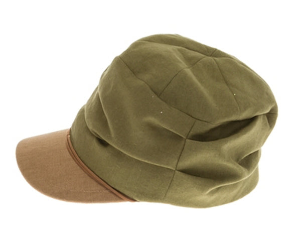 A217-PLEATED FABRIC FASHION CAP