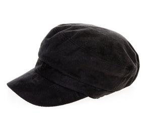 A015-VEGAN SUEDE CADET CAP