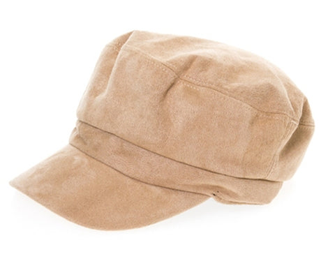 A015-VEGAN SUEDE CADET CAP