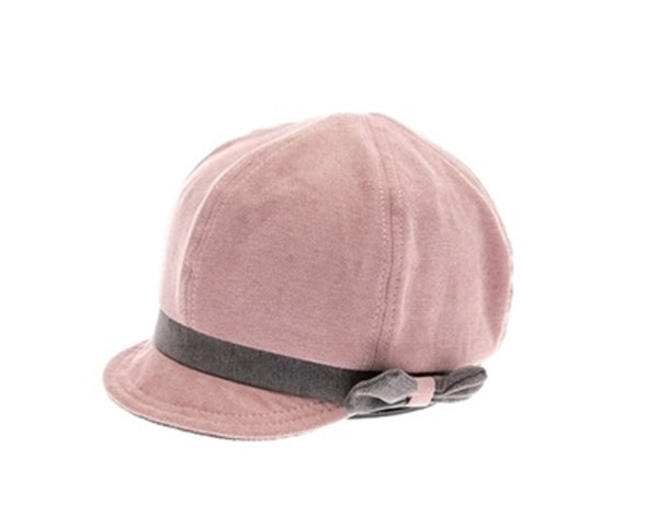 A147- KID'S 2-TONE CABBIE CAP W/ BOW