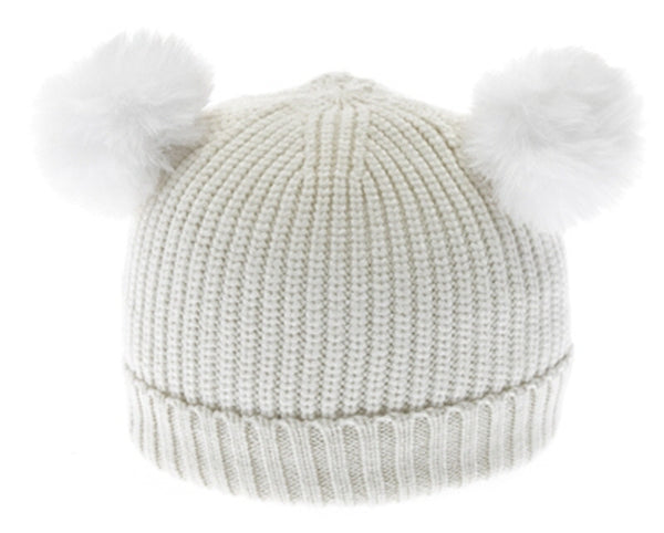 A103-KID'S DOUBLE-POM BEANIE