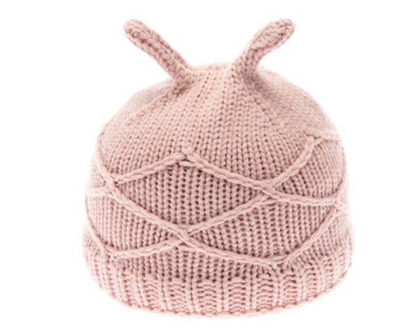 A106-KID'S KNIT BEANIE W/ ANTENNAE