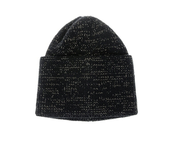 A024-WIDE CUFF LUREX BEANIE