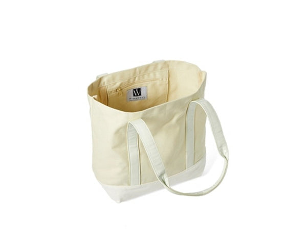 A944-CANVAS & PATENT VINYL TOTE