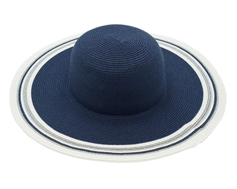 A299-WIDE BRIM HAT W/ LUREX STRIPES