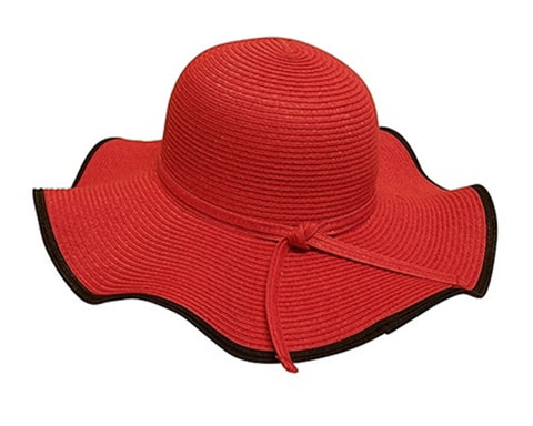 A297-SUN HAT WITH WAVY BRIM