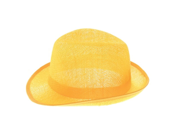 A604- STRAW MESH FEDORA