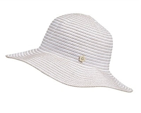 A328-PACKABLE SUN HAT W/ FLOWER