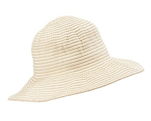 A328-PACKABLE SUN HAT W/ FLOWER