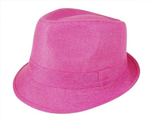 A615-COLOR LINEN FEDORA