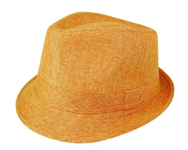 A615-COLOR LINEN FEDORA