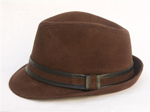 A023-VEGAN SUEDE FEDORA