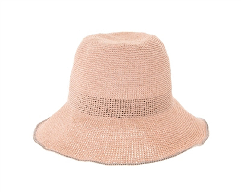 A517-FINE CROCHET STRAW SUMMER HAT