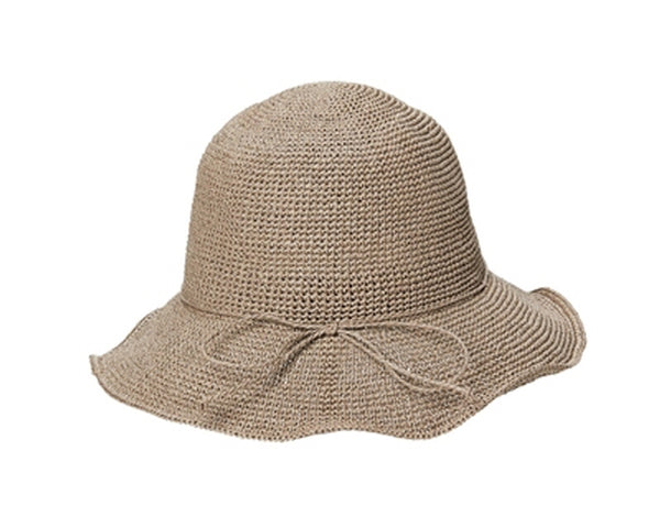 A478-FINE CROCHET TOYO STRAW BUCKET HAT