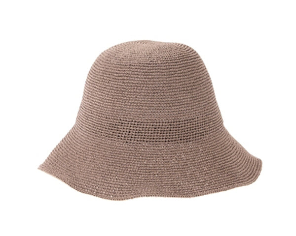 A495-FINE CROCHET TOYO STRAW BUCKET HAT