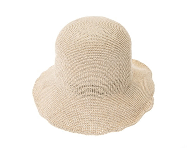 A495-FINE CROCHET TOYO STRAW BUCKET HAT