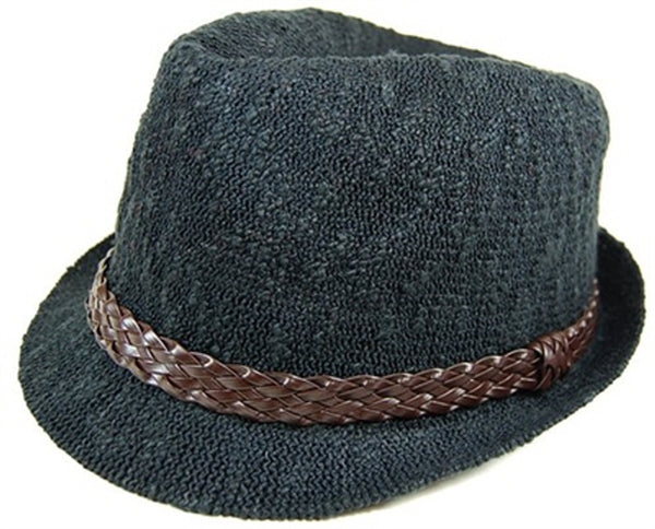 A187-NUBBY KNIT FEDORA