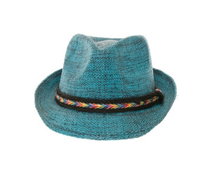 A630-BRIGHT BEACH FEDORA - RAINBOW BAND