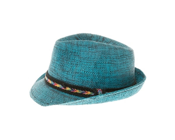 A630-BRIGHT BEACH FEDORA - RAINBOW BAND