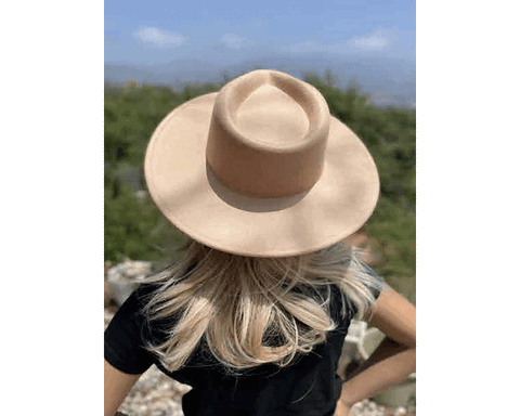 QN3176K-Flat Brim Fedora Fashion Hat For Kids