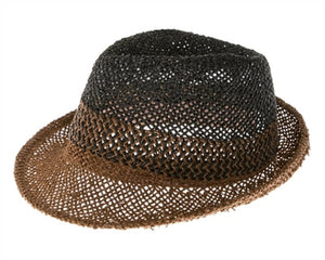 A626-WOMEN'S WOVEN STRAW FEDORA