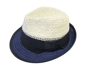 A607-HANDWOVEN FEDORA WITH BAND