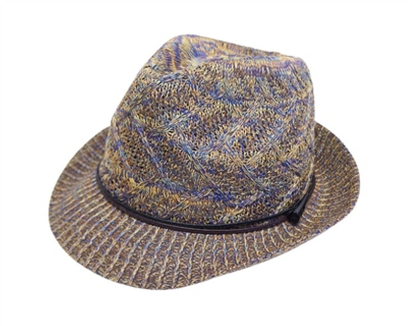 A167-SPACE DYED KNITTED FEDORA