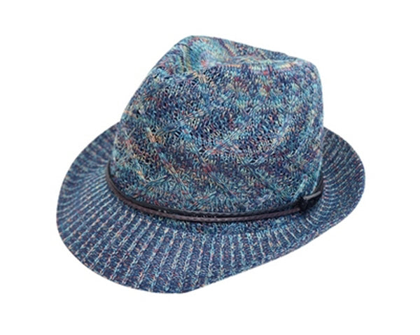 A167-SPACE DYED KNITTED FEDORA