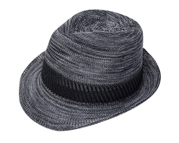 A177-SPACE DYED KNITTED FEDORA HAT