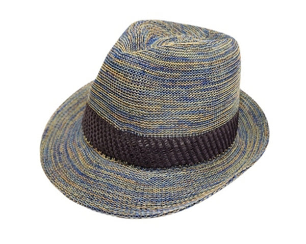 A177-SPACE DYED KNITTED FEDORA HAT