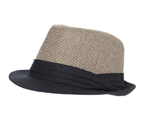 A168-2 TONE WOOL BLEND FEDORA