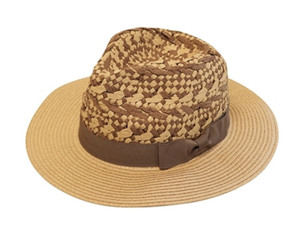 A559-STRAW PANAMA W/ CHUNKY WOVEN CROWN