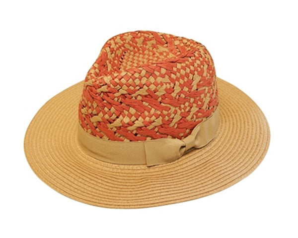 A559-STRAW PANAMA W/ CHUNKY WOVEN CROWN