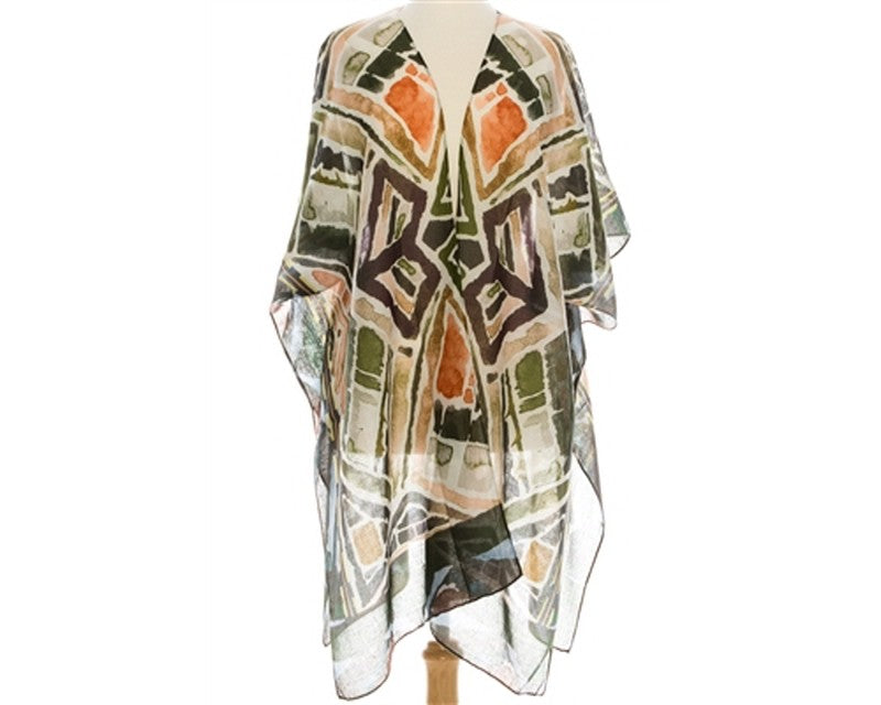 A801-TRIBAL PRINT KIMONO