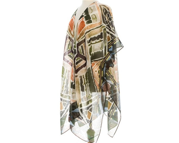 A801-TRIBAL PRINT KIMONO