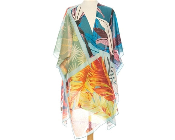 A772-TROPICAL LEAVES KIMONO