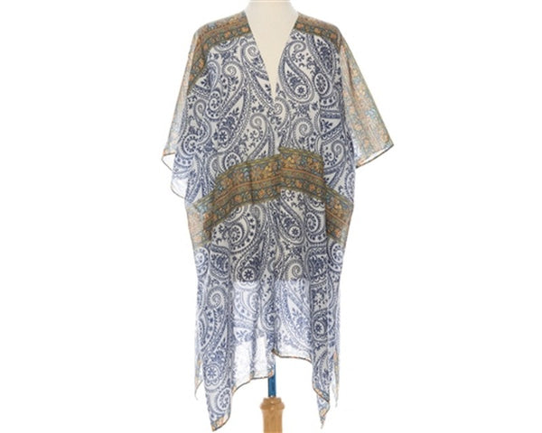 A798-PAISLEY PRINT KIMONO