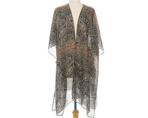 A798-PAISLEY PRINT KIMONO