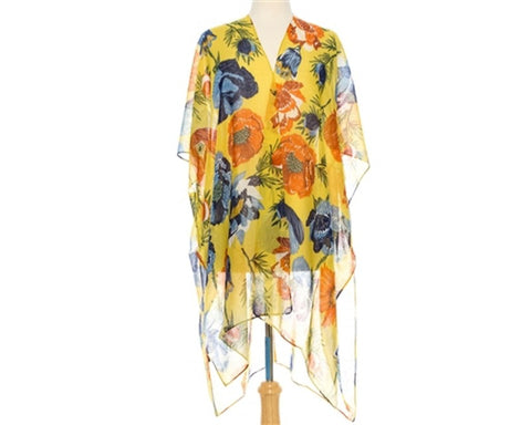 A775-POPPIES KIMONO