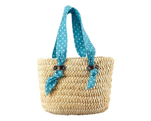 A926-CORN HUSK POLKA DOT PURSE