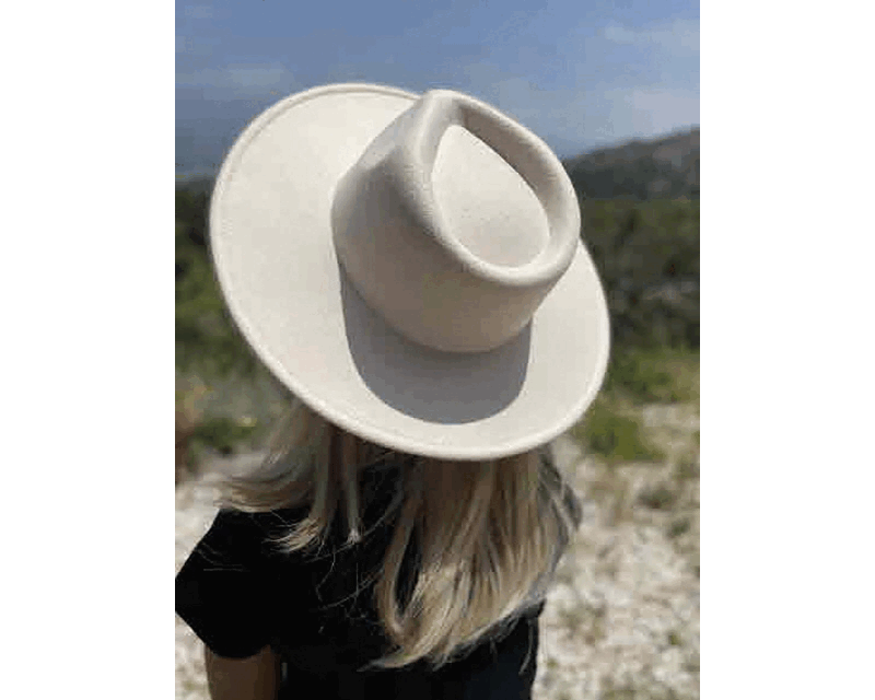 QN3176K-Flat Brim Fedora Fashion Hat For Kids