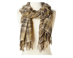 A821-SOFT PLAID SCARF/SHAWL