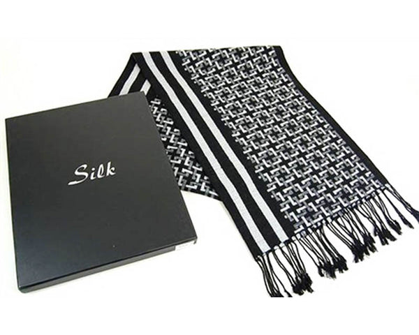 A848-100% SILK KNITTED SCARF