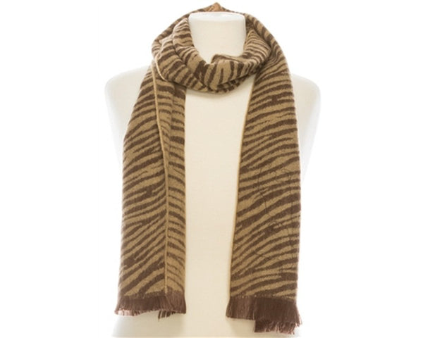 A850-ANIMAL PRINT KNIT SCARF